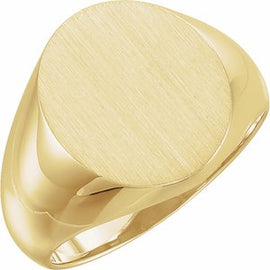 16x14 mm Oval Signet Ring
