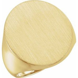 16x14 mm Oval Signet Ring