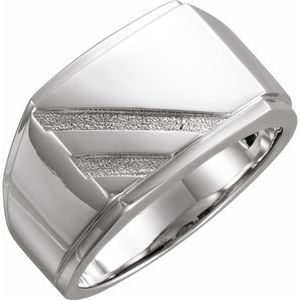 16x13 mm Rectangle Signet Ring
