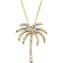 Load image into Gallery viewer, 1/4 CTW Diamond Palm Tree 16&quot; Necklace
