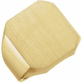 16x14 mm Octagon Signet Ring