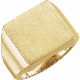 12 mm Square Signet Ring