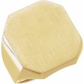 16x14 mm Octagon Signet Ring