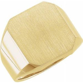 16x14 mm Octagon Signet Ring