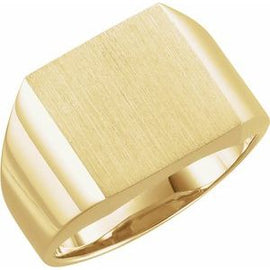 12 mm Square Signet Ring