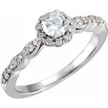 Load image into Gallery viewer, 3/4 CTW Diamond Halo-Style Engagement Ring
