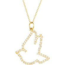 Load image into Gallery viewer, 1/4 CTW Diamond Dove 16&quot; Necklace
