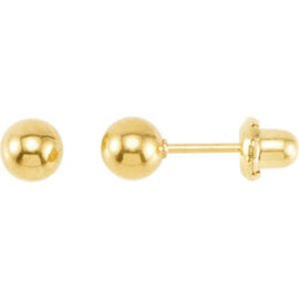 Gold-Plated & Ball Stud Piercing Earrings