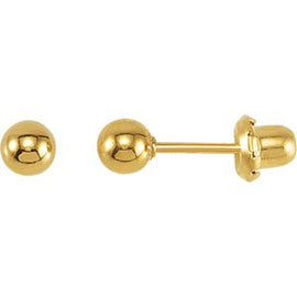 Gold-Plated & Ball Stud Piercing Earrings