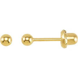 Gold-Plated & Ball Stud Piercing Earrings