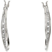 Load image into Gallery viewer, Diamond Hoop Earrings
