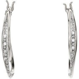 Diamond Hoop Earrings
