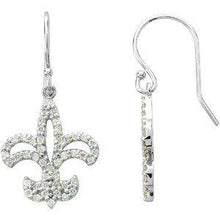 Load image into Gallery viewer, 1/3 CTW Diamond Fleur-de-Lis Earrings
