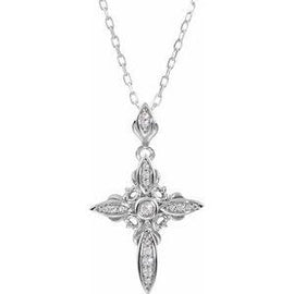 Cubic Zirconia Cross 18