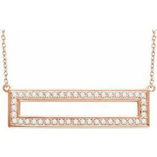 Load image into Gallery viewer, 3/8 CTW Diamond Rectangle 16-18&quot; Necklace
