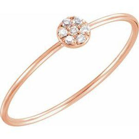 .04 CTW Diamond Petite Circle Ring