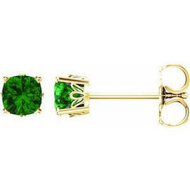 Chatham® Lab-Created Emerald Earrings