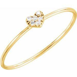 .03 CTW Diamond Petite Heart Ring