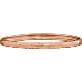 5.1 mm Hammered Bangle Bracelet