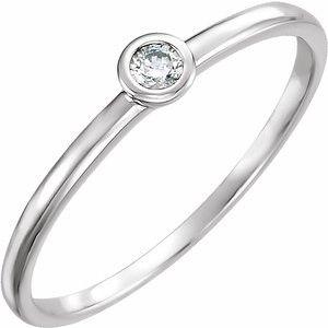 .06 CTW Diamond Bezel-Set Solitaire Ring