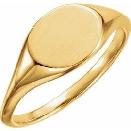 11x9 mm Oval Signet Ring