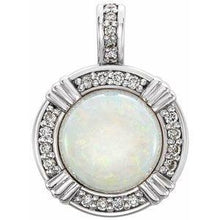 Load image into Gallery viewer, Opal &amp; 1/10 CTW Diamond Pendant
