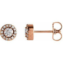 Load image into Gallery viewer, 1/2 CTW Diamond Halo-Style Earrings
