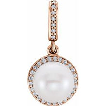 Load image into Gallery viewer, Freshwater Cultured Pearl &amp; .07 CTW Diamond Pendant
