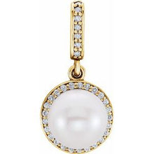 Load image into Gallery viewer, Freshwater Cultured Pearl &amp; .07 CTW Diamond Pendant
