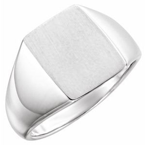 15x12 mm Rectangle Signet Ring