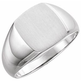 15x12 mm Rectangle Signet Ring