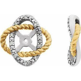 Gold-Plated .07 CTW Diamond Earring Jackets with 5.3mm ID