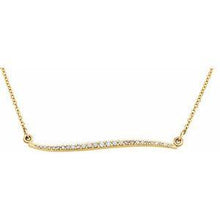 Load image into Gallery viewer, 1/6 CTW Diamond Curvilinear Bar 17.5&quot; Necklace
