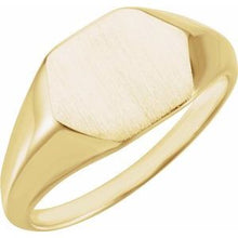 Load image into Gallery viewer, 12x10 mm Geometric Signet Ring

