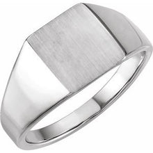 Load image into Gallery viewer, 11x10 mm Rectangle Signet Ring

