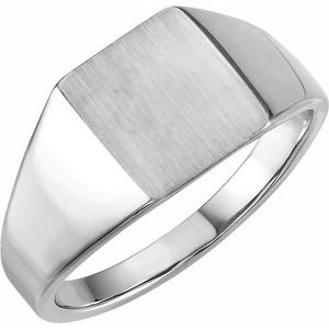 11x10 mm Rectangle Signet Ring