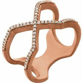 1/6 CTW Diamond Geometric Ring