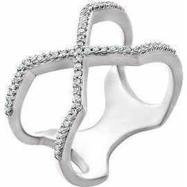 1/6 CTW Diamond Geometric Ring