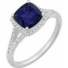 Load image into Gallery viewer, Aquamarine &amp; 1/5 CTW Diamond Ring
