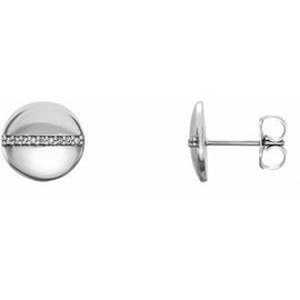 .04 CTW Diamond Circle Earrings