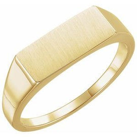 15x7 mm Rectangle Signet Ring