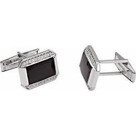 1/4 CTW Diamond Cuff Links
