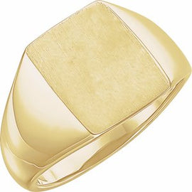 15x12 mm Rectangle Signet Ring