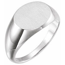 Load image into Gallery viewer, 14x12 mm Oval Signet Ring
