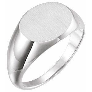 14x12 mm Oval Signet Ring