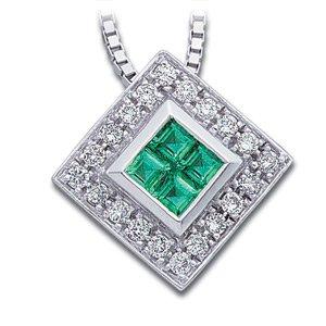 Emerald & 1/4 CTW Diamond 18
