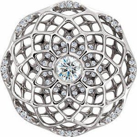 1/2 CTW Diamond Cage Pendant