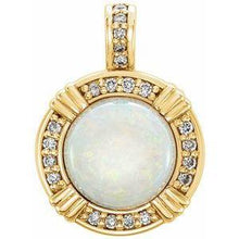 Load image into Gallery viewer, Opal &amp; 1/10 CTW Diamond Pendant
