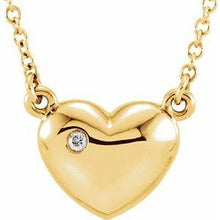 Load image into Gallery viewer, .01 CTW Diamond Heart 16.5&quot; Necklace
