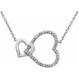 .03 CTW Diamond Interlocking Heart 18
